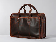 Genuine Leather Mens Large Travel Bag Cool Messenger Bag Shoulder Bag Laptop Bag Briefcase Weekender Bag for Men