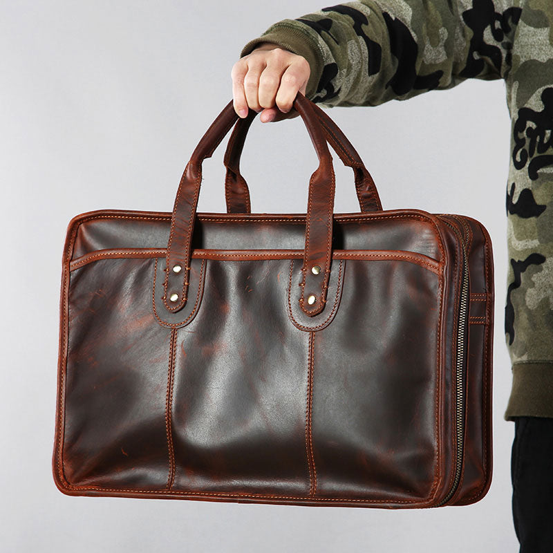 Leather Laptop Messenger Bag, Large Messenger Crossbody Bag
