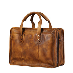 Genuine Leather Mens Large Travel Bag Cool Messenger Bag Shoulder Bag Laptop Bag Briefcase Weekender Bag for Men