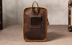 Leather Belt Pouch Mens Small Cases Waist Bag Hip Pack Belt Bag Fanny Pack Bumbag for Men