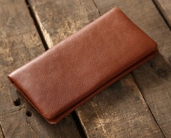 Genuine Leather Mens Soft Cool Long Leather Wallet Men Card Wallet Bifold for Men