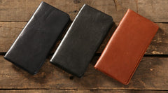 Genuine Leather Mens Soft Cool Long Leather Wallet Men Card Wallet Bifold for Men