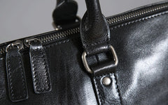 Genuine Leather Mens Travel Bag Cool Messenger Bag Shoulder Bag Handbag Weekender Bag for Men