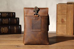 Leather Belt Pouch Mens Small Cases Waist Bag Hip Pack Belt Bag Fanny Pack Bumbag for Men