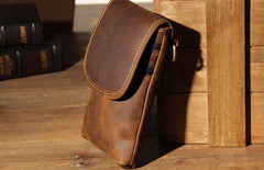 Leather Belt Pouch Mens Small Cases Waist Bag Hip Pack Belt Bag Fanny Pack Bumbag for Men