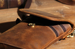 Leather Belt Pouch Mens Small Cases Waist Bag Hip Pack Belt Bag Fanny Pack Bumbag for Men