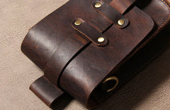Leather Belt Pouch Mens Small Cases Waist Bag Hip Pack Belt Bag Fanny Pack Bumbag for Men