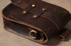 Leather Belt Pouch Mens Small Cases Waist Bag Hip Pack Belt Bag Fanny Pack Bumbag for Men