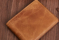 Genuine Leather Mens Wallet Cool billfold Slim Bifold Wallet Card Coin Holder Wallet Purse for Mens - iwalletsmen