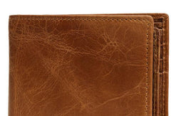 Genuine Leather Mens Wallet Cool billfold Slim Bifold Wallet Card Coin Holder Wallet Purse for Mens - iwalletsmen