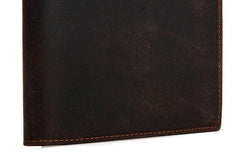 Genuine Leather Mens Wallet Cool billfold Slim Bifold Wallet Card Wallet Purse for Mens - iwalletsmen