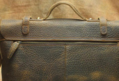 Vintage Mens Leather Briefcase Business Briefcase Work Bag Shoulder Bag For Men - iwalletsmen