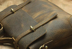 Vintage Mens Leather Briefcase Business Briefcase Work Bag Shoulder Bag For Men - iwalletsmen