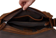 Genuine Leather Messenger Bag Cross Body Cool Chest Bag Sling Bag Travel Bag Hiking Bag For Men - iwalletsmen