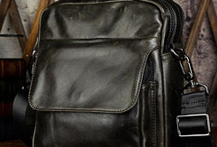 Cool Mens Leather Small Messenger Bag Vintage CrossBody Bag Handbags Shoulder Bag For Men - iwalletsmen