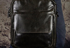 Cool Mens Leather Small Messenger Bag Vintage CrossBody Bag Handbags Shoulder Bag For Men - iwalletsmen