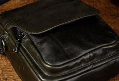 Cool Mens Leather Small Messenger Bag Vintage CrossBody Bag Handbags Shoulder Bag For Men - iwalletsmen