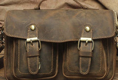 Vintage Mens Leather Camera Bag Small Messenger Bag Cross Body Bag For Men - iwalletsmen