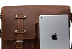 Genuine Leather Messenger Bag Cross Body Cool Chest Bag Sling Bag Travel Bag Hiking Bag For Men - iwalletsmen