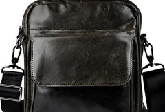 Cool Mens Leather Small Messenger Bag Vintage CrossBody Bag Handbags Shoulder Bag For Men - iwalletsmen