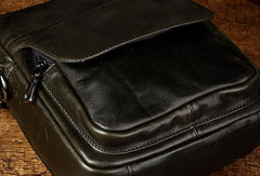 Cool Mens Leather Small Messenger Bag Vintage CrossBody Bag Handbags Shoulder Bag For Men - iwalletsmen
