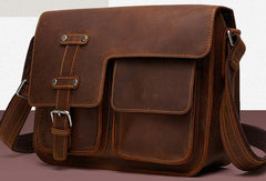 Genuine Leather Messenger Bag Cross Body Cool Chest Bag Sling Bag Travel Bag Hiking Bag For Men - iwalletsmen