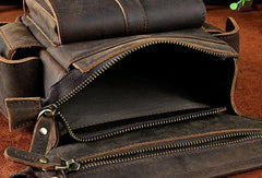 Vintage Mens Leather Biker Drop Leg Bag Messenger Bag Waist Bag Belt Pouches For Men - iwalletsmen