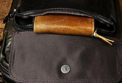 Cool Mens Leather Small Messenger Bag Vintage CrossBody Bag Handbags Shoulder Bag For Men - iwalletsmen