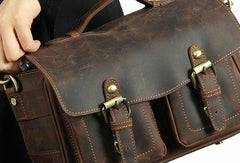 Vintage Mens Leather Camera Bag Small Messenger Bag Cross Body Bag For Men - iwalletsmen