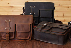 Genuine Leather Messenger Bag Cross Body Cool Chest Bag Sling Bag Travel Bag Hiking Bag For Men - iwalletsmen