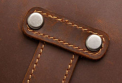 Genuine Leather Messenger Bag Cross Body Cool Chest Bag Sling Bag Travel Bag Hiking Bag For Men - iwalletsmen