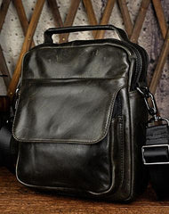 Cool Mens Leather Small Messenger Bag Vintage CrossBody Bag Handbags Shoulder Bag For Men - iwalletsmen