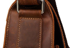 Genuine Leather Messenger Bag Cross Body Cool Chest Bag Sling Bag Travel Bag Hiking Bag For Men - iwalletsmen