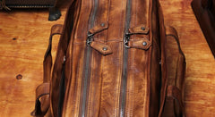 Genuine Leather Vintage Brown Mens Cool Large Briefcase Shoulder Bag Travel Bag for men