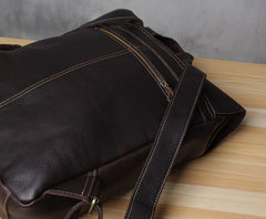 Genuine Leather Vintage Brown Mens Cool Leather Backpack Travel Bag for men