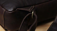 Genuine Leather Vintage Brown Mens Cool Leather Backpack Travel Bag for men