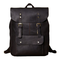 Genuine Leather Vintage Brown Mens Cool Leather Backpack Travel Bag for men