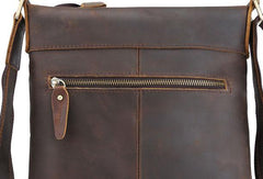 Cool Mens Leather Vintage Small Messenger Bag Shoulder Bag Crossbody Bag for men - iwalletsmen