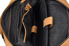 Cool Mens Leather Vintage Backpack Large Travel Backpack Hiking Backpack For Men - iwalletsmen