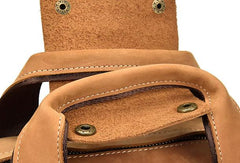 Cool Mens Leather Vintage Backpack Large Travel Backpack Hiking Backpack For Men - iwalletsmen