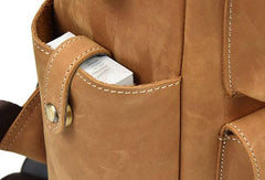 Cool Mens Leather Vintage Backpack Large Travel Backpack Hiking Backpack For Men - iwalletsmen