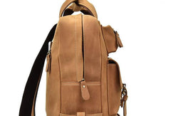 Cool Mens Leather Vintage Backpack Large Travel Backpack Hiking Backpack For Men - iwalletsmen