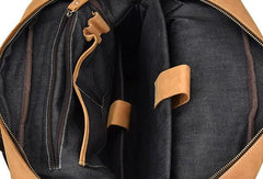 Cool Mens Leather Vintage Backpack Large Travel Backpack Hiking Backpack For Men - iwalletsmen