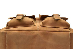 Cool Mens Leather Vintage Backpack Large Travel Backpack Hiking Backpack For Men - iwalletsmen