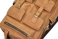 Cool Mens Leather Vintage Backpack Large Travel Backpack Hiking Backpack For Men - iwalletsmen