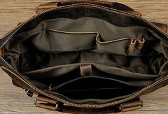 Cool Mens Leather Briefcase Cool Business Briefcases Vintage Shoulder Bag For Men - iwalletsmen