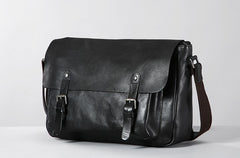 Genuine Vintage Leather Mens Cool Shoulder Bag Messenger Bag Chest Bag Bike Bag Cycling Bag for men