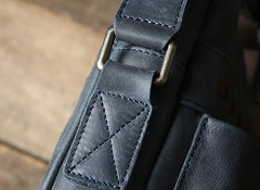 Genuine Vintage Leather Mens Cool Small Shoulder Bag Messenger Bag Chest Bag Bike Bag Cycling Bag for men