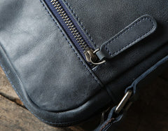 Genuine Vintage Leather Mens Cool Small Shoulder Bag Messenger Bag Chest Bag Bike Bag Cycling Bag for men