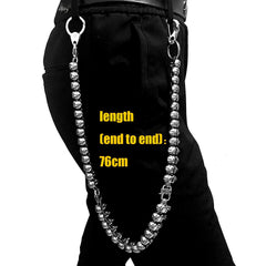 Ghost Head Titanium Steel Pants Chain Metal Wallet Chain Locomotive Punk Waist Chain For Men - iwalletsmen